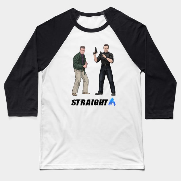 Straight Fire Baseball T-Shirt by PreservedDragons